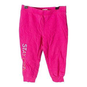 Est 1989 Place Girls Size 5/6 Pink Sweatpants Stay Cool Graphic